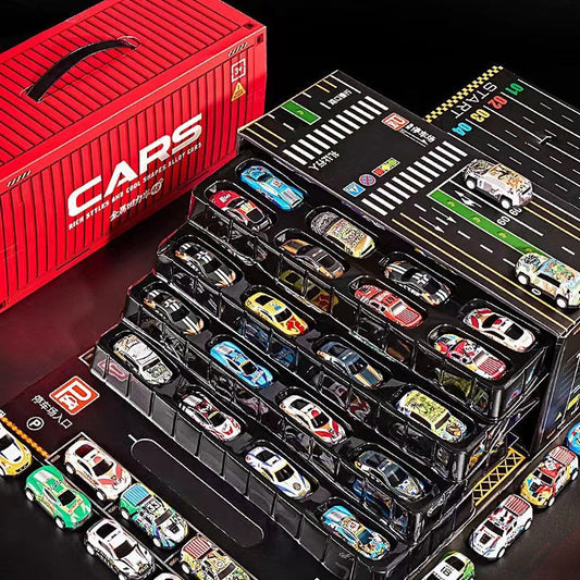 MiniDrive™ – 48 Pull-Back Auto’s met Garage • Spel & Fantasie in Eén Set