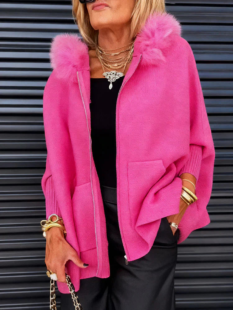 Fuchsia - De poncho-jas voor moeiteloze glamour