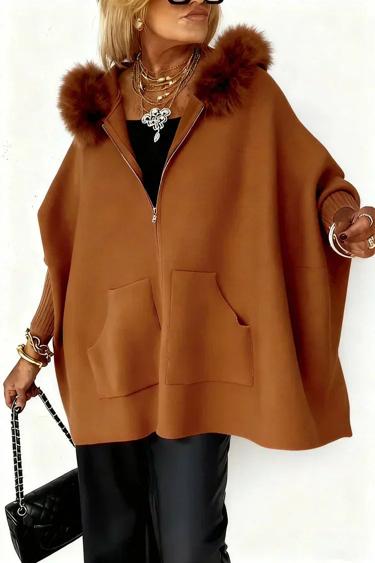 Fuchsia - De poncho-jas voor moeiteloze glamour