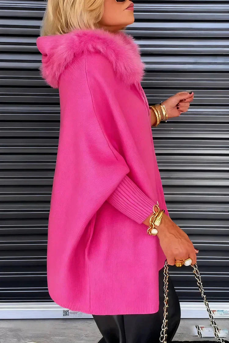 Fuchsia - De poncho-jas voor moeiteloze glamour