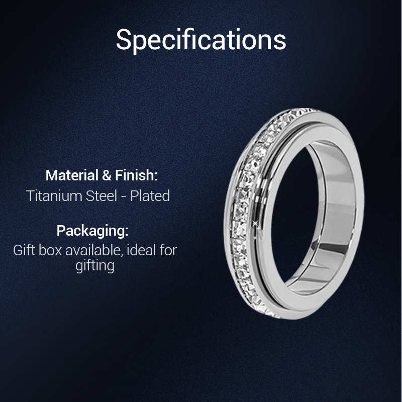AureliaTurn™ – Luxe Draaiende Zirkonia Ring