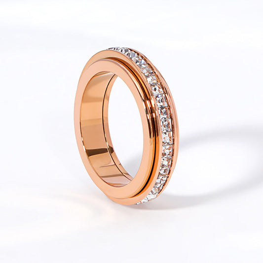 AureliaTurn™ – Luxe Draaiende Zirkonia Ring