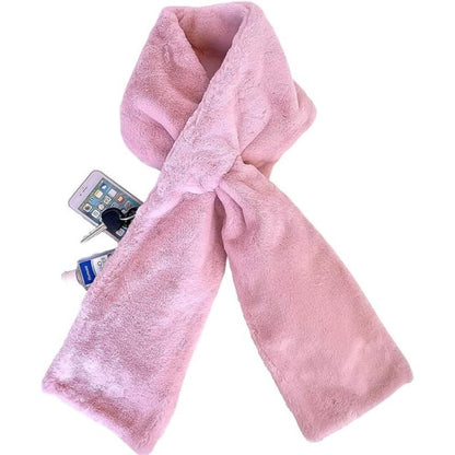 Furiva™ – Luxe Faux Fur Sjaal met Verborgen Ritsvak