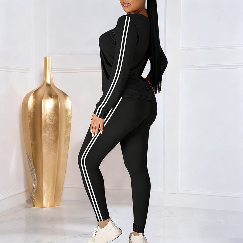 LunéaFlow™ – Casual Tweedelige Dames Set met Sportieve Details