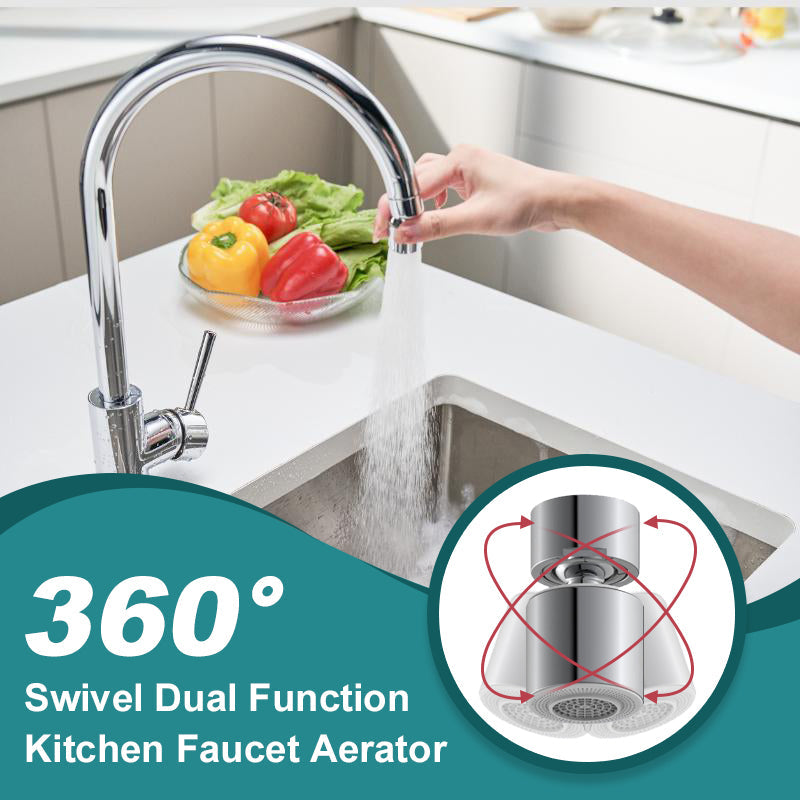 AquaVireo™ - 360° Keukenkraanversterker met Dubbele Waterstand | 1+1 GRATIS