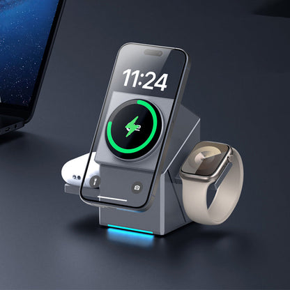 ChargeNest™ TrioFold – Magnetisch 3-in-1 Draadloos Laadstation