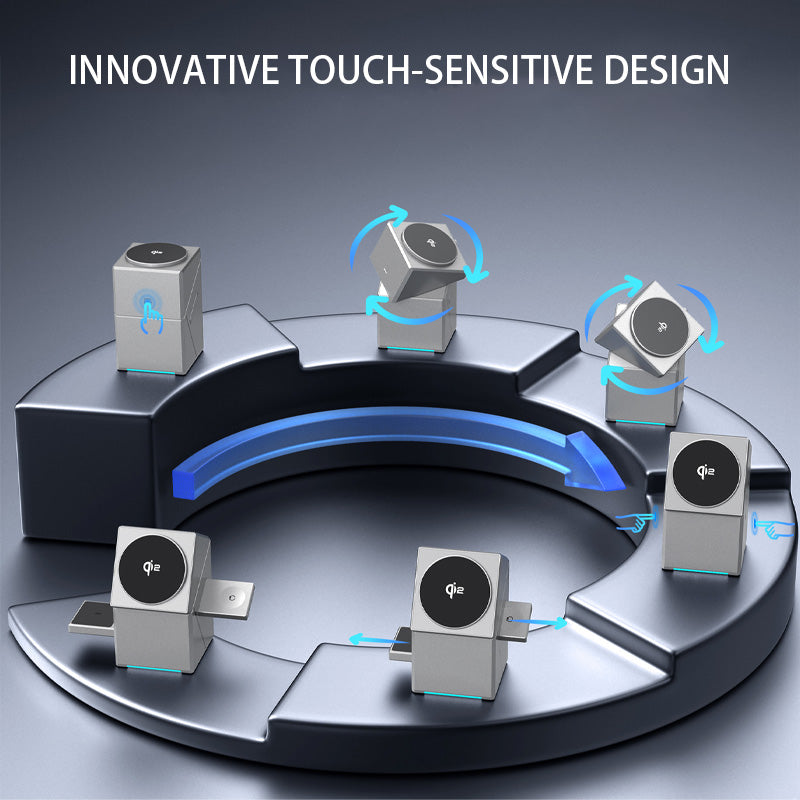 ChargeNest™ TrioFold – Magnetisch 3-in-1 Draadloos Laadstation