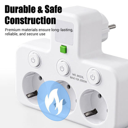 Nexora™ SmartPower Hub met USB & Nachtlamp