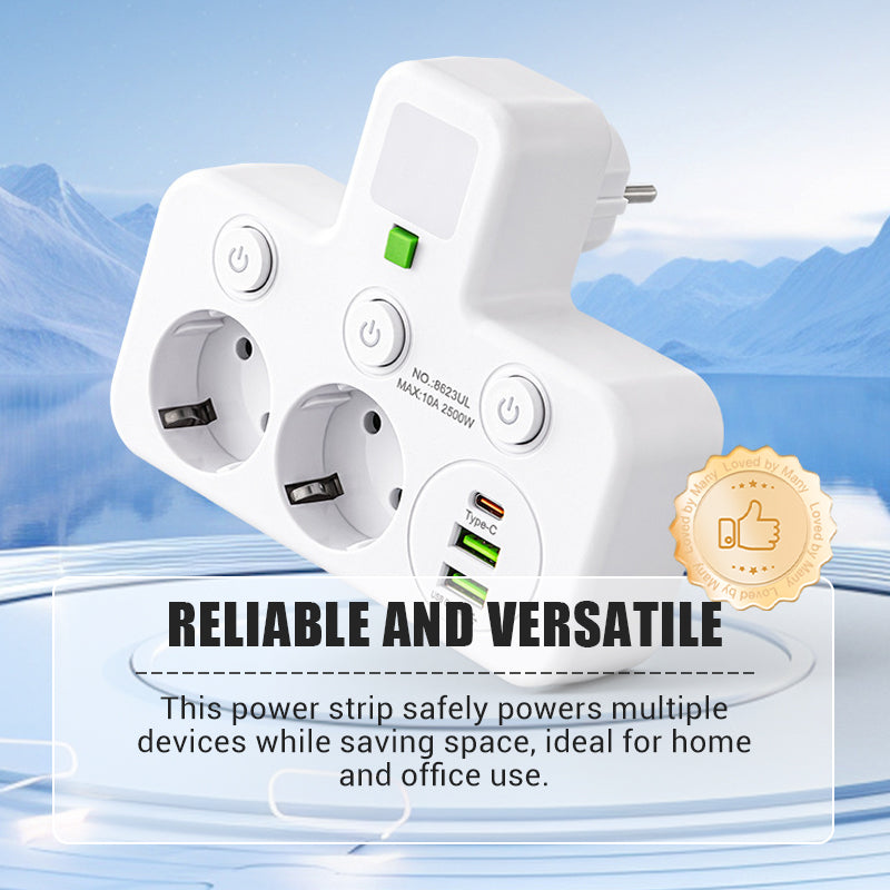 Nexora™ SmartPower Hub met USB & Nachtlamp