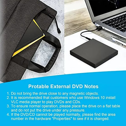 Nexory™ - RGB Externe CD/DVD Drive met USB-C Hub