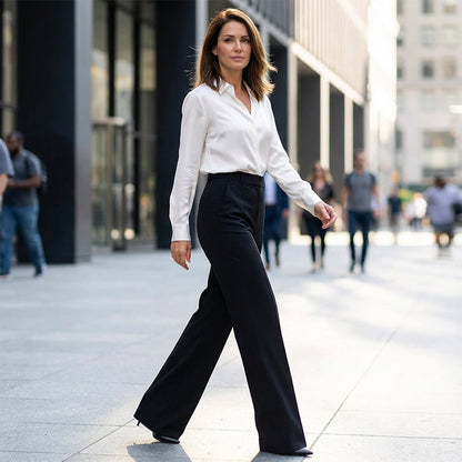 Elviora™ Tailored High-Waist Broek voor Dames