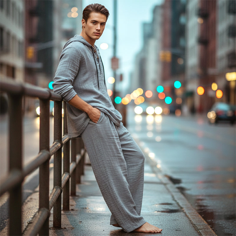 Averon™ - Linen Comfort Set – Heren 2-delige Outfit