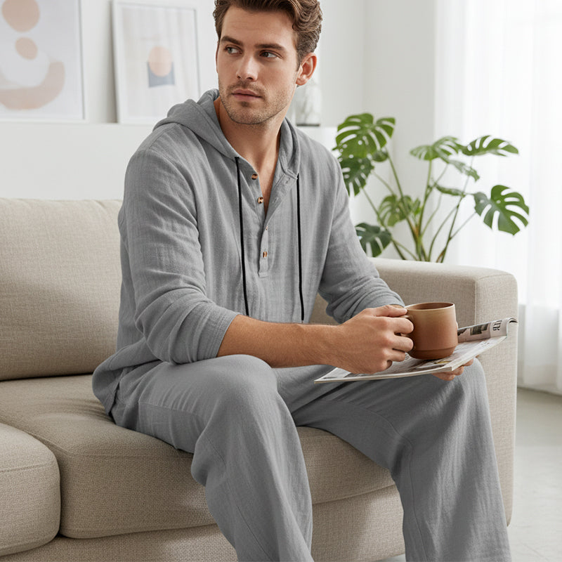 Averon™ - Linen Comfort Set – Heren 2-delige Outfit