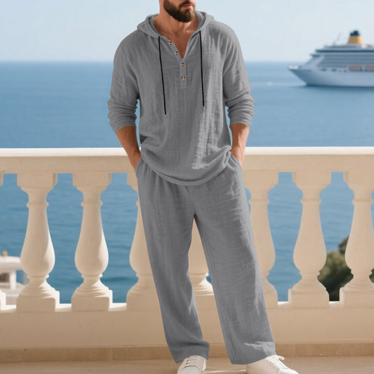 Averon™ - Linen Comfort Set – Heren 2-delige Outfit