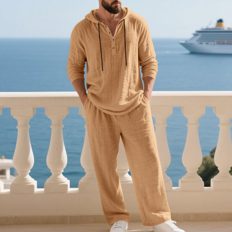 Averon™ - Linen Comfort Set – Heren 2-delige Outfit