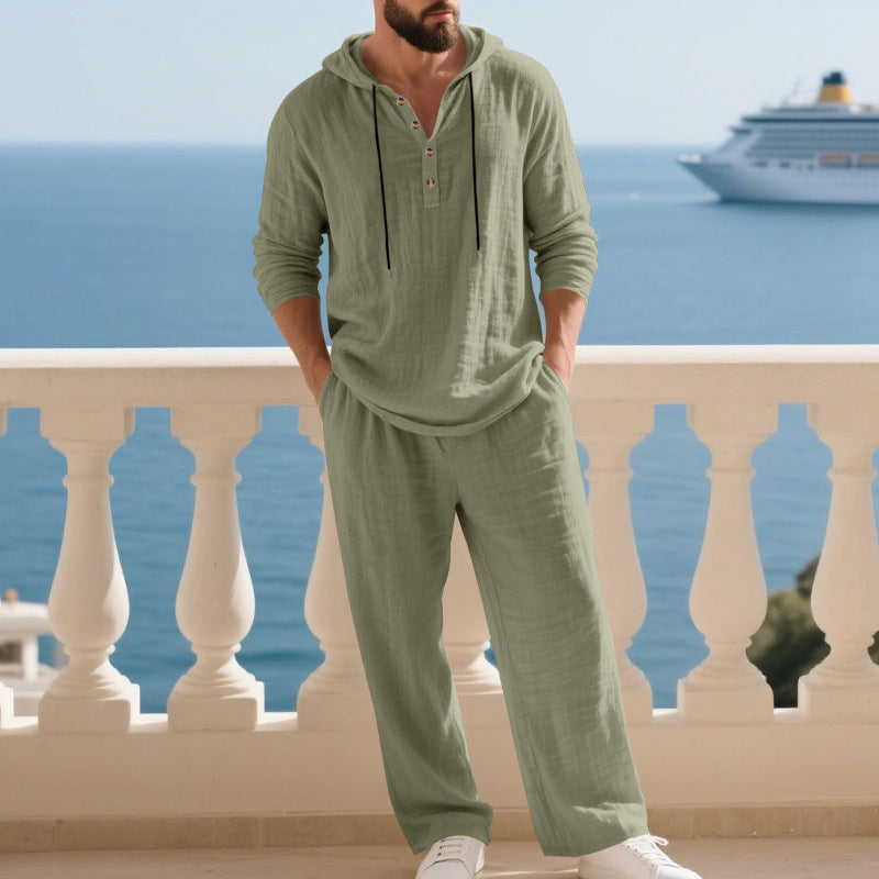 Averon™ - Linen Comfort Set – Heren 2-delige Outfit